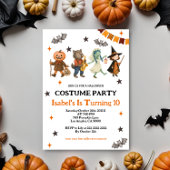 編集可能な不気味な衣装パーティーハロウィーン 招待状