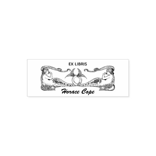 編集可能な人魚とヒトデ セルフインキングスタンプ (デザイン)