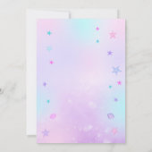 編集可能な人魚の誕生日招待状 招待状 (裏面)