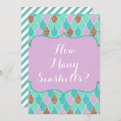 編集可能な人魚の赤ちゃんシャワーゲーム招待状 招待状 (正面/裏面)