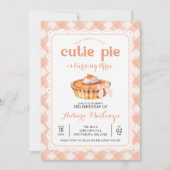 編集可能な任意の年齢の甘いかわいこちゃんパイ誕生日パーティー 招待状 (正面)