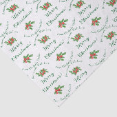 編集可能な休日ベーキングギフトホワイトメリークリスマス 薄葉紙 (詳細)