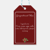 編集可能な休日ベーキングギフトレッドハッピーホリデイズ ギフトタグ (裏面)