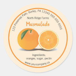 編集可能な会社マーマレードのラベル ラウンドシール