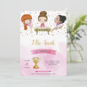 編集可能な体操誕生日招待状 招待状 (スタンド正面)