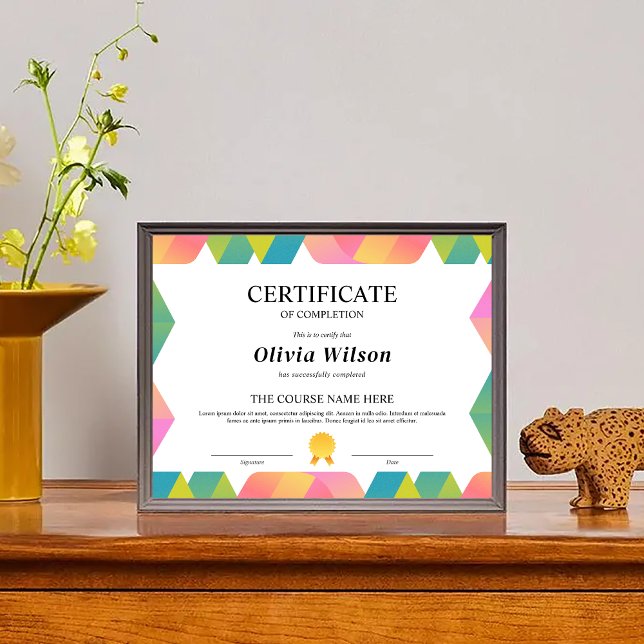 編集可能な修了証明書コース賞 (Editable Certificate of Completion Course Award)