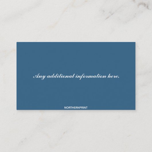 編集可能な個人シェフ 名刺 (裏面)