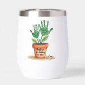 編集可能な先生ギフトと手印刷アート (背面)