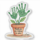 編集可能な先生ギフトと手印刷アート シール (正面)