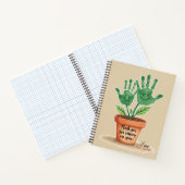 編集可能な先生ギフトと手印刷アート ノートブック (内部)