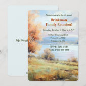 編集可能な公園の風景 家族の再会 招待状 (正面/裏面)