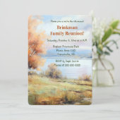 編集可能な公園の風景 家族の再会 招待状 (スタンド正面)