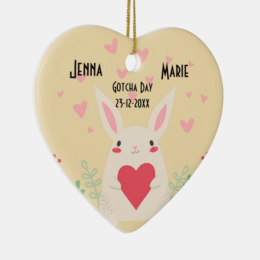 編集可能な公式のGotcha日の採用 セラミックオーナメント (右)