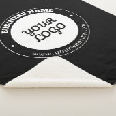 編集可能な円形テキストとアップロードロゴテンプレート シェルパブランケット (3/4)