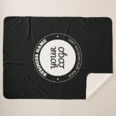 編集可能な円形テキストとアップロードロゴテンプレート シェルパブランケット (正面(横))