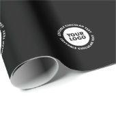 編集可能な円形テキストテンプレート & ロゴ ラッピングペーパー (ロールコーナー)