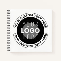 編集可能な円形テキスト & ロゴの差し替え | 白黒