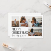 編集可能な写真カードからのメリークリスマス カード (正面/裏面インサイチュ)