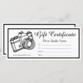編集可能な写真ギフト証明書テンプレート (正面/裏面)