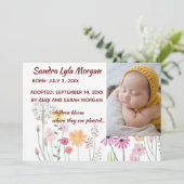 編集可能な写真フローラの採用のお知らせ 案内状 (スタンド正面)