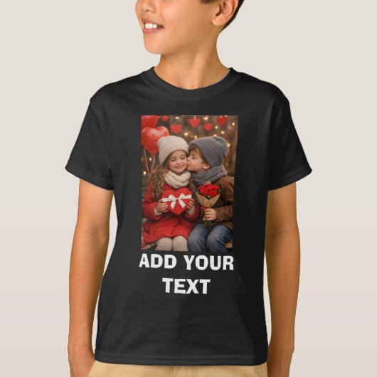 編集可能な写真入りカスタムTシャツ Tシャツ (正面)