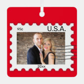 編集可能な写真切手メタルオーナメント メタルオーナメント (正面)