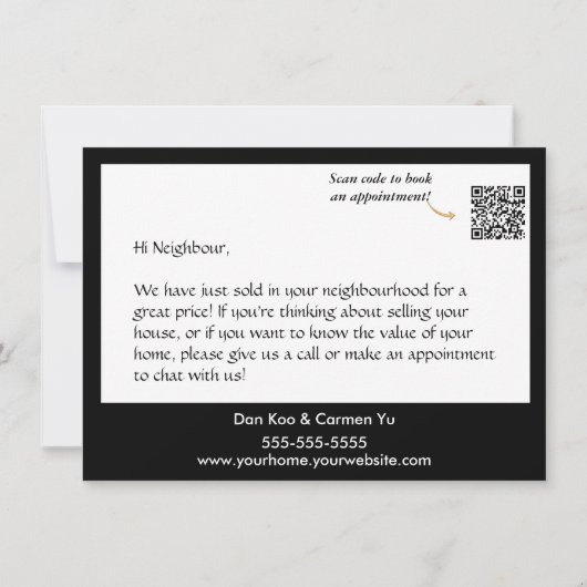 編集可能な写真実在エステートカード (裏面)