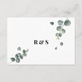 編集可能な写真 ユーカリ ウェディング 詳細 封入 エンクロージャーカード (裏面)