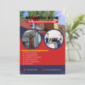 編集可能な写真 高圧洗浄 フライヤー 招待状 (スタンド正面)