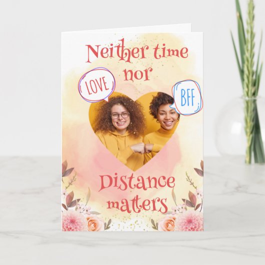 編集可能な写真BFFバレンタインデイカード シーズンカード (正面)