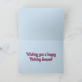 編集可能な冬のクリスマスツリー ハッピーホリデー カード (内部)