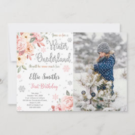 編集可能な冬のワンダーランドの写真招待状 招待状