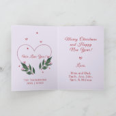 編集可能な冬の夜ビンテージクリスマスカード シーズンカード (内部)