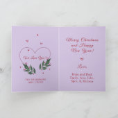 編集可能な冬の夜ビンテージクリスマスカード シーズンカード (内部)