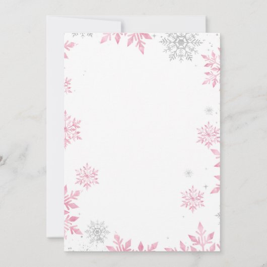 編集可能な冬のOneDerland招待状 招待状 (裏面)