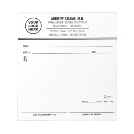 編集可能な処方箋ノート ノートパッド