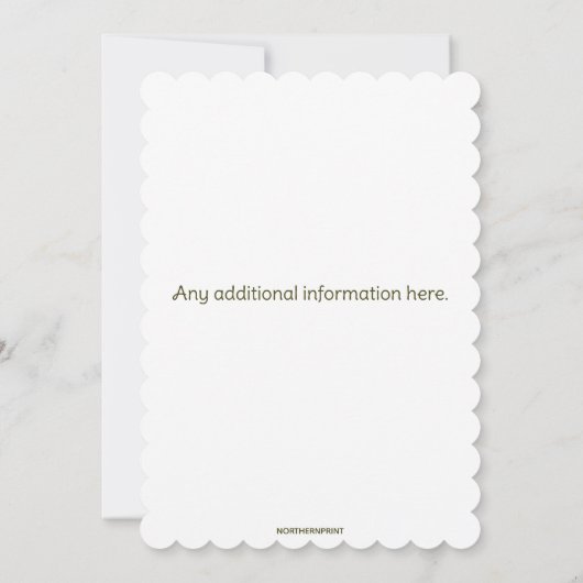 編集可能な出産前のカップル ハートの性別発表 招待状 (裏面)