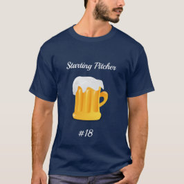編集可能な出発ピッチャーのビール Tシャツ