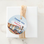 編集可能な列車の円ありがとうラベル列車 フェイバータグ (インサイチュ)