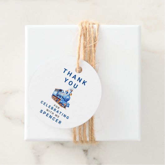 編集可能な列車の円ありがとうラベル列車 フェイバータグ (インサイチュ)