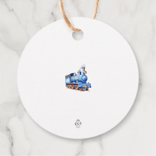 編集可能な列車の円ありがとうラベル列車 フェイバータグ (裏面)