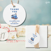 編集可能な列車の円ありがとうラベル列車 フェイバータグ