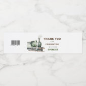 編集可能な列車水ボトルサイン誕生日 ペットボトルラベル (シングルラベル)