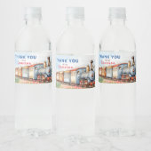 編集可能な列車水ボトルサイン誕生日 ペットボトルラベル (ボトル)