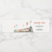 編集可能な列車水ボトルサイン誕生日 ペットボトルラベル (シングルラベル)