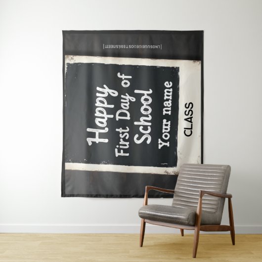 編集可能な初学校日写真フレーム タペストリー (インサイチュ)