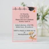 編集可能な医学生の卒業招待状 招待状 (スタンド正面)