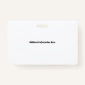 編集可能な医療警告ツール症候群 バッジ (裏面)