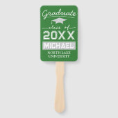 編集可能な卒業ガーデンフラグ名と学校名 ハンドファン (正面)