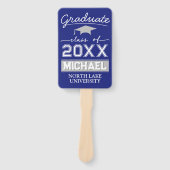 編集可能な卒業ガーデンフラグ名と学校名 ハンドファン (正面)